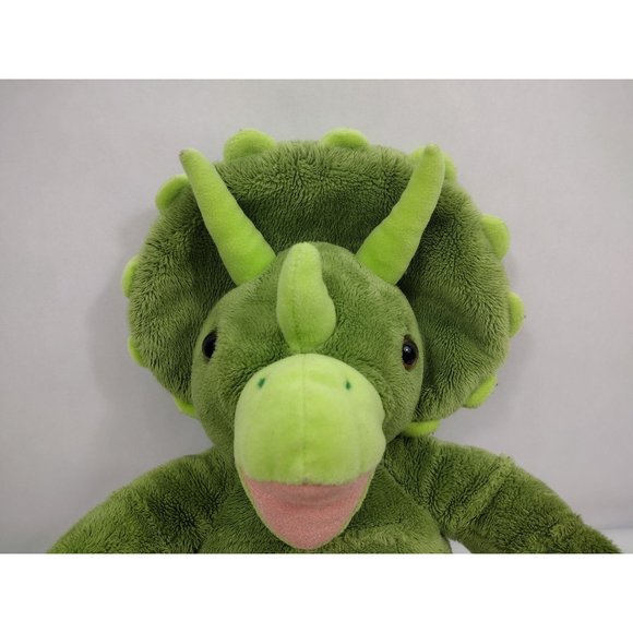 Build a Bear Dinosaur 16" Plush Triceratops Green Three Horned Dino BABW retired - Picture 2 of 6